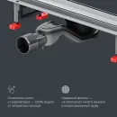 Душевой трап (лоток) Am.Pm MasterFlow W01SC-U11-090-04SB 88,6 см, с решеткой, 2 в 1 под плитку, матовый хром