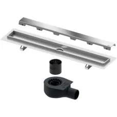 Душевой трап (лоток) Tece TECEdrainline steel II 601200 + 650000 + 660016 + 601282 114,3 см, с решеткой, щелевой, хром