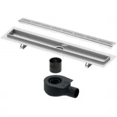 Душевой трап (лоток) Tece TECEdrainline quadratum 601200 + 650000 + 660016 + 601251 114,3 см, с решеткой, перфорированный, нержавеющая сталь