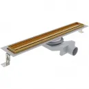 Душевой трап (лоток) Plumberia Selection In-Tile PST60OB 55,8 см, с решеткой, 2 в 1 под плитку, золотой матовый