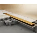 Душевой трап (лоток) Plumberia Selection In-Tile PST60OB 55,8 см, с решеткой, 2 в 1 под плитку, золотой матовый