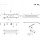 Душевой трап (лоток) Am.Pm PrimeFlow W02SC-P11-040-01BM 39,9 см, с решеткой, перфорированный, черный матовый