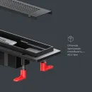 Душевой трап (лоток) Am.Pm PrimeFlow W02SC-P11-040-01BM 39,9 см, с решеткой, перфорированный, черный матовый