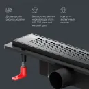 Душевой трап (лоток) Am.Pm PrimeFlow W02SC-P11-040-01BM 39,9 см, с решеткой, перфорированный, черный матовый