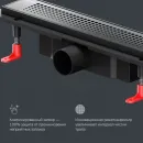 Душевой трап (лоток) Am.Pm PrimeFlow W02SC-P11-040-01BM 39,9 см, с решеткой, перфорированный, черный матовый