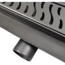 Душевой трап (лоток) Paini Harmony CH850HC 85 см, с решеткой, перфорированный, черный матовый