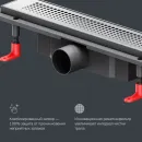 Душевой трап (лоток) Am.Pm PrimeFlow W02SC-P11-040-01SB 39,9 см, с решеткой, перфорированный, матовый хром