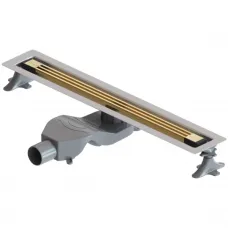 Душевой трап (лоток) Boheme B&T Infinity 981-60-G 60 см, с решеткой, щелевой, золотой