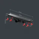 Душевой трап (лоток) Am.Pm PrimeFlow W02SC-P11-050-01BM 49,4 см, с решеткой, перфорированный, черный матовый