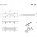 Душевой трап (лоток) Am.Pm PrimeFlow W02SC-P11-050-01BM 49,4 см, с решеткой, перфорированный, черный матовый