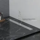 Душевой трап (лоток) Paini Line CH450L 45 см, с решеткой, перфорированный, хром