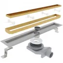 Душевой трап (лоток) Plumberia Selection In-Tile PST70OB 65,8 см, с решеткой, 2 в 1 под плитку, золотой матовый