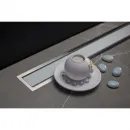 Душевой трап (лоток) Pestan Confluo Premium White Glass Line 13000280 30 см, с решеткой, щелевой, матовый хром/белый глянец