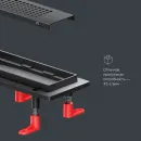 Душевой трап (лоток) Am.Pm PrimeFlow W02SC-P11-060-01BM 59,4 см, с решеткой, перфорированный, черный матовый