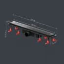 Душевой трап (лоток) Am.Pm PrimeFlow W02SC-P11-060-01BM 59,4 см, с решеткой, перфорированный, черный матовый