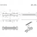 Душевой трап (лоток) Am.Pm PrimeFlow W02SC-P11-060-01BM 59,4 см, с решеткой, перфорированный, черный матовый