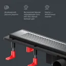 Душевой трап (лоток) Am.Pm PrimeFlow W02SC-P11-060-01BM 59,4 см, с решеткой, перфорированный, черный матовый