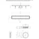 Душевой трап (лоток) Pestan Confluo Premium White Glass Line 13000282 55 см, с решеткой, щелевой, матовый хром/белый глянец