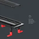 Душевой трап (лоток) Am.Pm PrimeFlow W02SC-P11-070-01BM 69,4 см, с решеткой, перфорированный, черный матовый