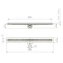 Душевой трап (лоток) Paini Slim Line CH500SL 50 см, с решеткой, 2 в 1 под плитку, хром