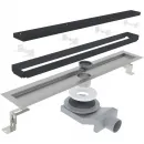 Душевой трап (лоток) Plumberia Selection In-Tile PST80NO 75,8 см, с решеткой, 2 в 1 под плитку, черный матовый