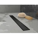 Душевой трап (лоток) Plumberia Selection In-Tile PST80NO 75,8 см, с решеткой, 2 в 1 под плитку, черный матовый