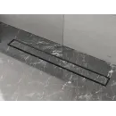 Душевой трап (лоток) Plumberia Selection In-Tile PST80NO 75,8 см, с решеткой, 2 в 1 под плитку, черный матовый