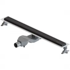 Душевой трап (лоток) Boheme Premium Linear 982-60-B 60 см, с решеткой, 2 в 1 под плитку, черный матовый