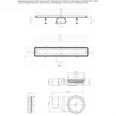 Душевой трап (лоток) Pestan Confluo Premium White Glass Line 13000283 65 см, с решеткой, щелевой, матовый хром/белый глянец