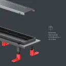 Душевой трап (лоток) Am.Pm PrimeFlow W02SC-P11-070-01SB 69,4 см, с решеткой, перфорированный, матовый хром