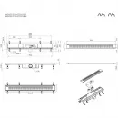 Душевой трап (лоток) Am.Pm PrimeFlow W02SC-P11-070-01SB 69,4 см, с решеткой, перфорированный, матовый хром