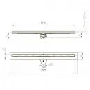 Душевой трап (лоток) Paini Slim Line CH500SLC 50 см, с решеткой, 2 в 1 под плитку, черный матовый