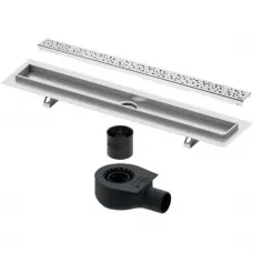 Душевой трап (лоток) Tece TECEdrainline drops 601200 + 650000 + 660016 + 601231 114,3 см, с решеткой, перфорированный, нержавеющая сталь