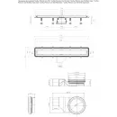 Душевой трап (лоток) Pestan Confluo Premium White Glass Line 13000284 75 см, с решеткой, щелевой, матовый хром/белый глянец