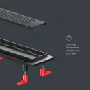 Душевой трап (лоток) Am.Pm PrimeFlow W02SC-P11-080-01BM 79,4 см, с решеткой, перфорированный, черный матовый