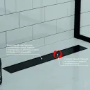 Душевой трап (лоток) Paini Klasik CH550KC 55 см, с решеткой, 2 в 1 под плитку, черный матовый