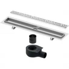Душевой трап (лоток) Tece TECEdrainline drops 601200 + 650000 + 660016 + 601230 114,3 см, с решеткой, перфорированный, хром
