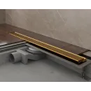 Душевой трап (лоток) Plumberia Selection In-Tile PST80OR 75,8 см, с решеткой, 2 в 1 под плитку, золотой