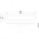 Душевой трап (лоток) Boheme Premium Linear 982-60-G 60 см, с решеткой, 2 в 1 под плитку, золотой
