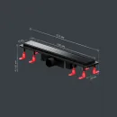 Душевой трап (лоток) Am.Pm PrimeFlow W02SC-U11-050-04BM 49,4 см, с решеткой, 2 в 1 под плитку, черный матовый