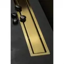 Душевой трап (лоток) Pestan Confluo Premium Gold Line 13100055 85 см, с решеткой, 2 в 1 под плитку, золотой
