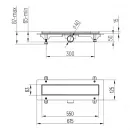 Душевой трап (лоток) Paini Line CH550LN 55 см, с решеткой, перфорированный, хром
