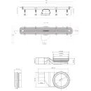 Душевой трап (лоток) Pestan Confluo Slim Line Plus 13100029 85 см, с решеткой, щелевой, матовый хром