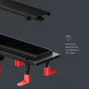 Душевой трап (лоток) Am.Pm PrimeFlow W02SC-U11-060-04BM 59,4 см, с решеткой, 2 в 1 под плитку, черный матовый