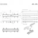 Душевой трап (лоток) Am.Pm PrimeFlow W02SC-U11-060-04BM 59,4 см, с решеткой, 2 в 1 под плитку, черный матовый