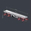 Душевой трап (лоток) Am.Pm PrimeFlow W02SC-U11-060-04SB 59,4 см, с решеткой, 2 в 1 под плитку, матовый хром