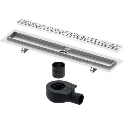 Душевой трап (лоток) Tece TECEdrainline lines 601200 + 650000 + 660016 + 601220 114,3 см, с решеткой, перфорированный, хром