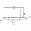Душевой трап (лоток) Plumberia Selection Walldrain PSW30MT 19 см, с решеткой, щелевой, нержавеющая сталь