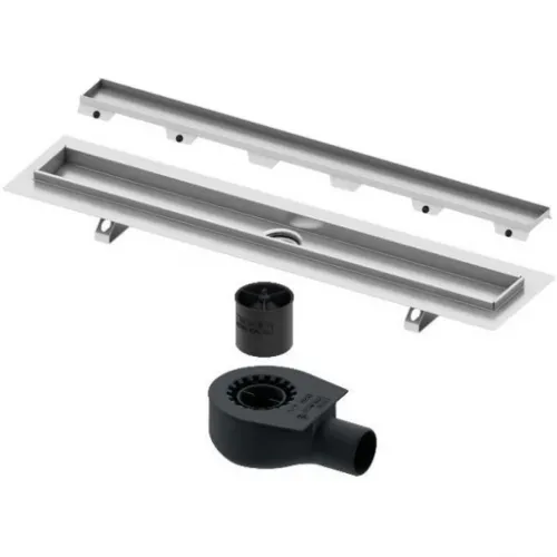 Душевой трап (лоток) Tece TECEdrainline plate II 601200 + 650000 + 660016 + 601272 114,3 см, с решеткой, под плитку, хром