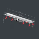 Душевой трап (лоток) Am.Pm PrimeFlow W02SC-U11-070-04SB 69,4 см, с решеткой, 2 в 1 под плитку, матовый хром